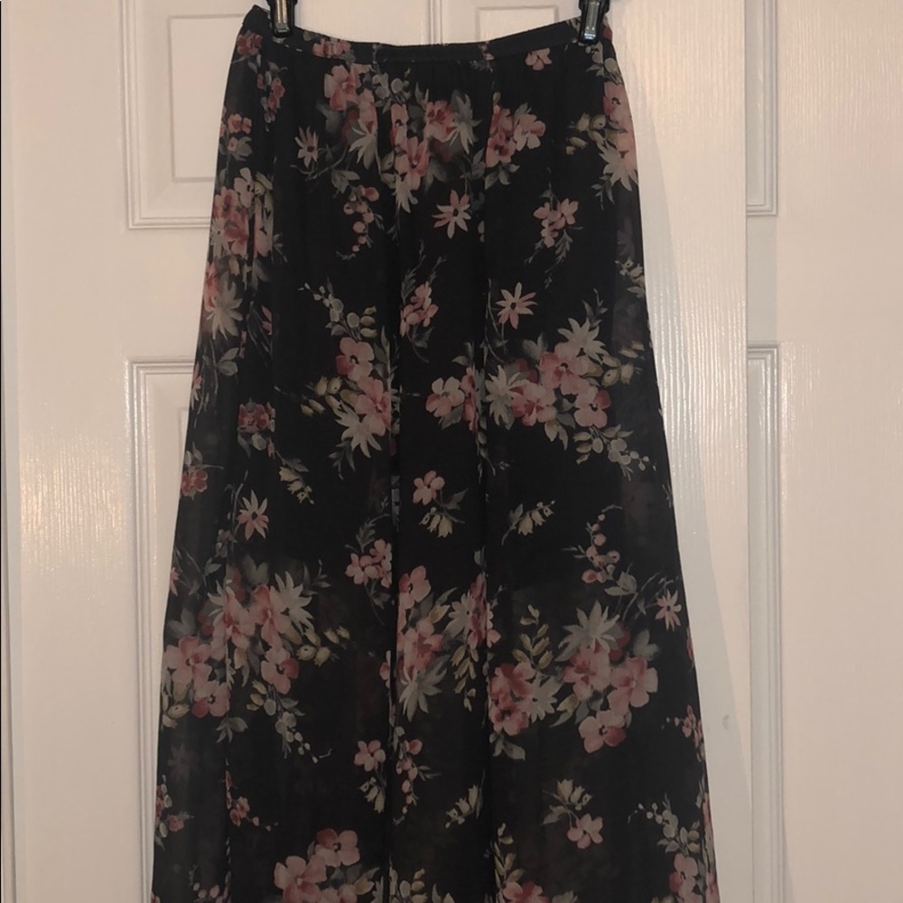 floral maxi skirt
